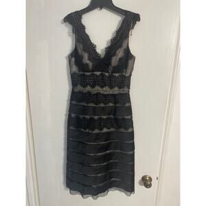 JS Collection lace dress women's size 4 black elegant event cocktail romantic